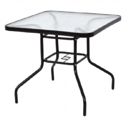 Outdoor Patio Tempered Glass Table